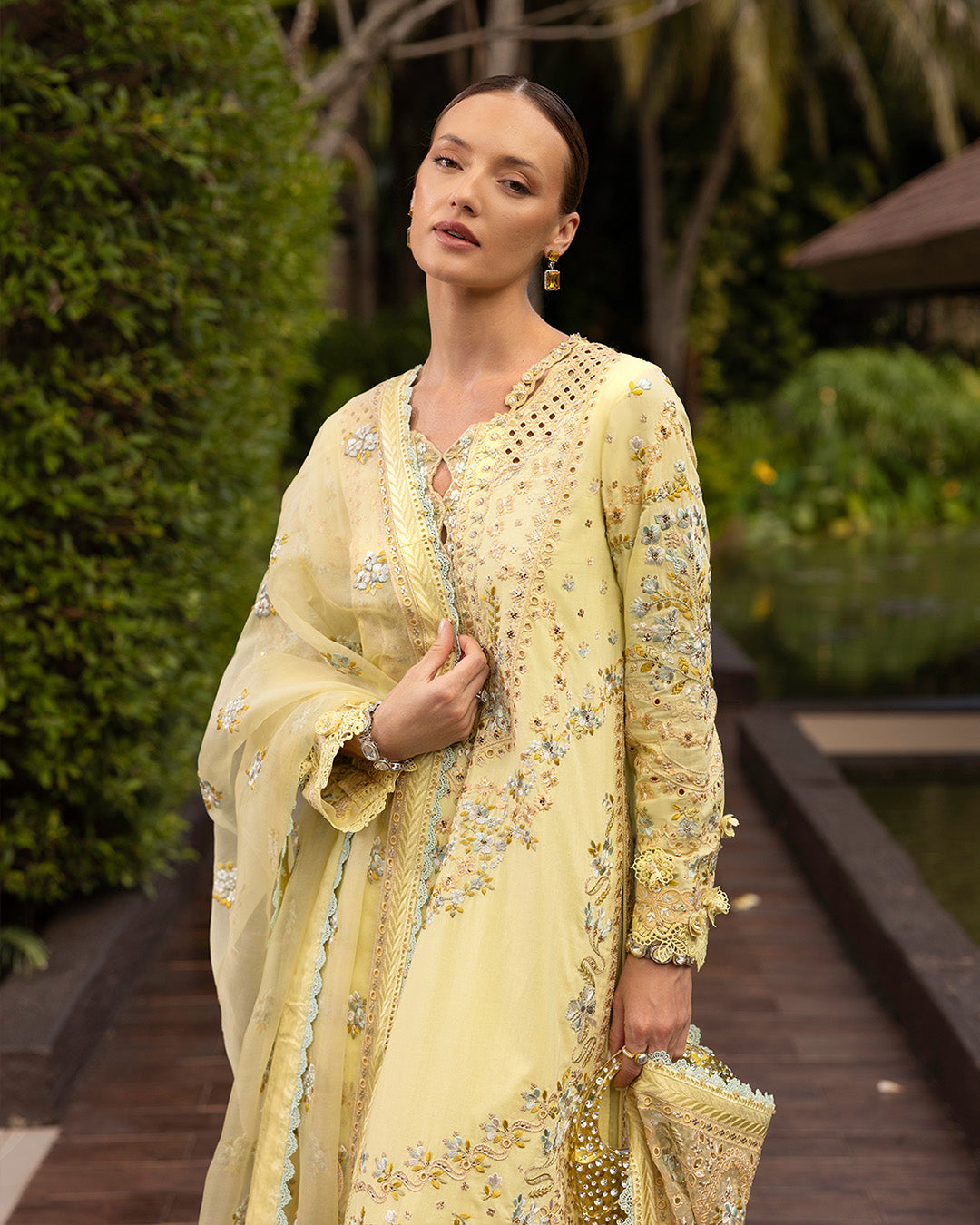 Faiza Saqlain Zinnia Luxury Lawn '25 Azalea