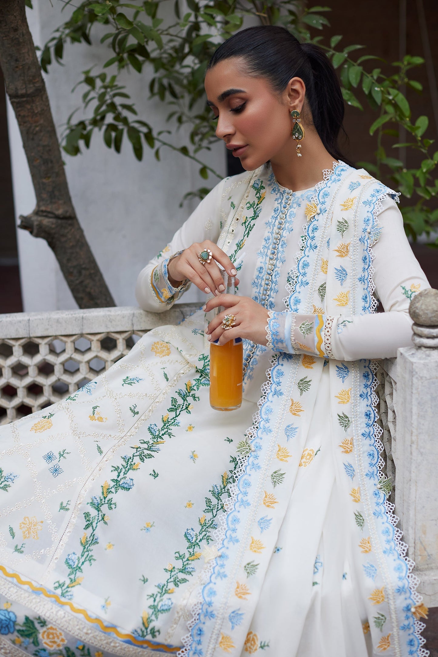 Zaha Embroidered Lawn Suit