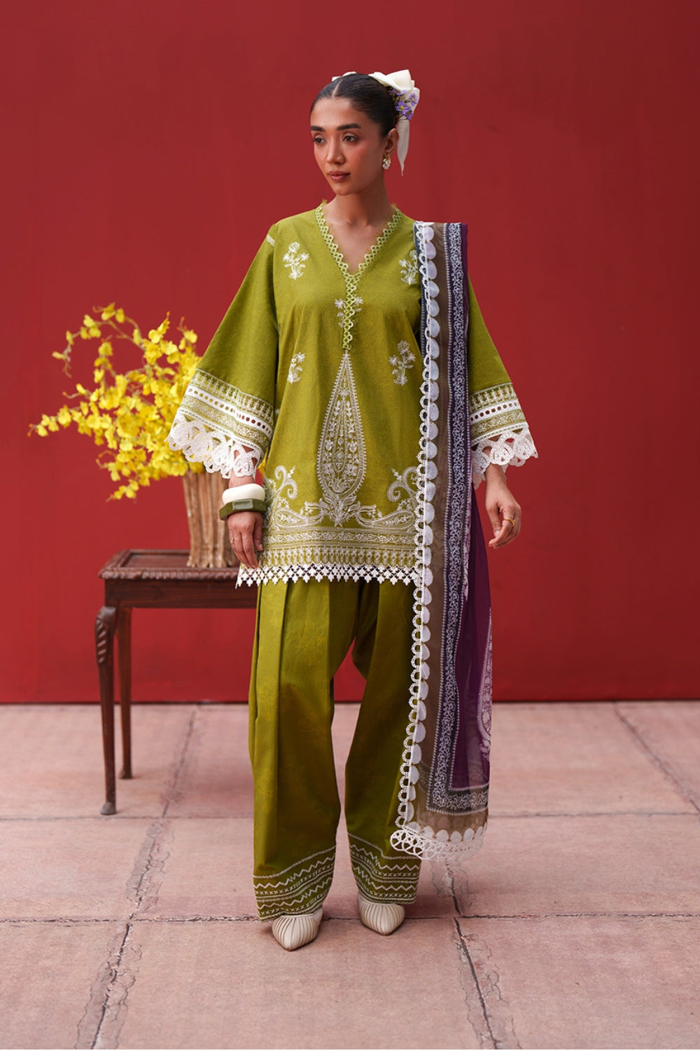 Saira Rizwan Laanem Luxury Lawn-Green