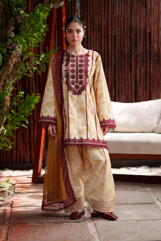Saira Rizwan Laanem Luxury Lawn –Beige