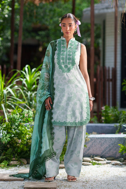 Saira Rizwan Laanem Luxury Lawn-Green