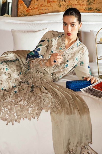 MARIA.B Eid Festive Luxury Lawn -Beige