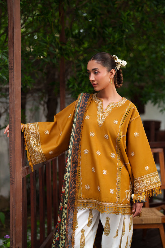 Saira Rizwan Laanem Luxury Lawn-Yellow