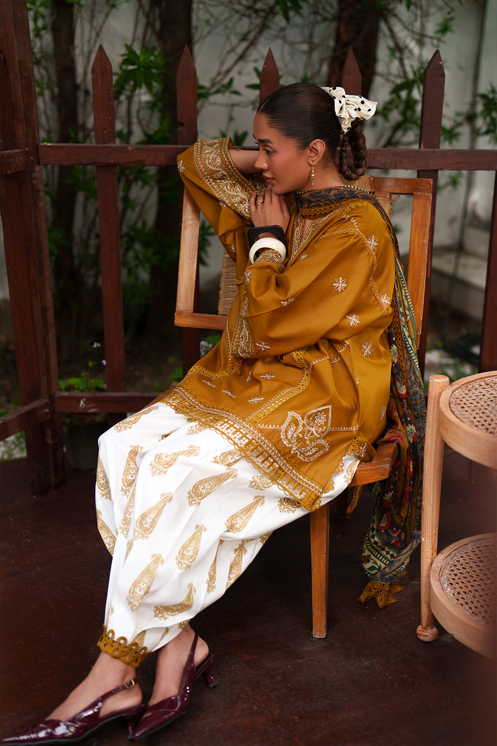Saira Rizwan Laanem Luxury Lawn-Yellow