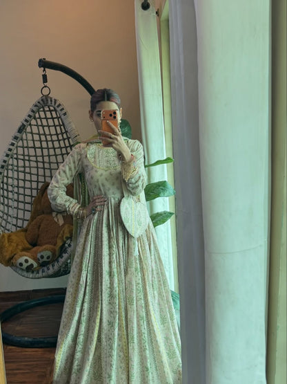 Zara Shahjahan Anarkali Festive Luxury Lawn – Best Seller