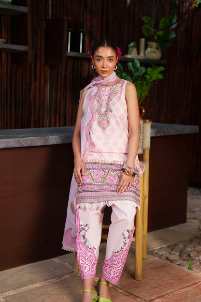 Saira Rizwan Laanem Luxury Lawn –Pink
