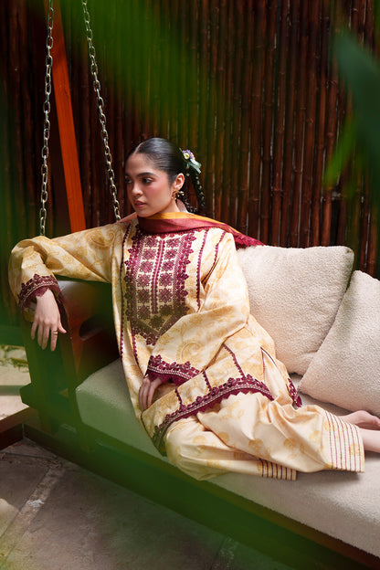 Saira Rizwan Laanem Luxury Lawn –Beige