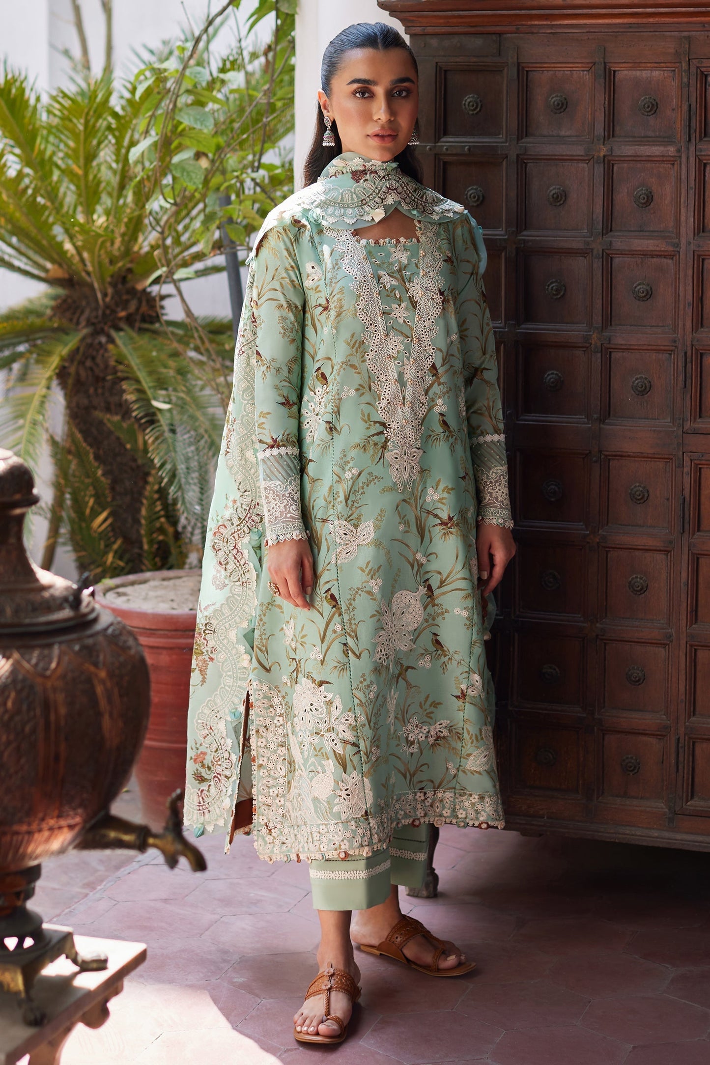 Zaha Embroidered Lawn Suit