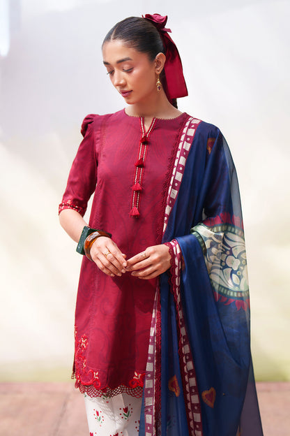 Saira Rizwan Laanem Luxury Lawn –Red