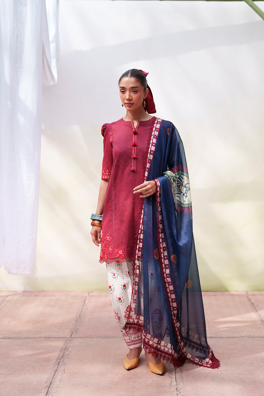 Saira Rizwan Laanem Luxury Lawn –Red