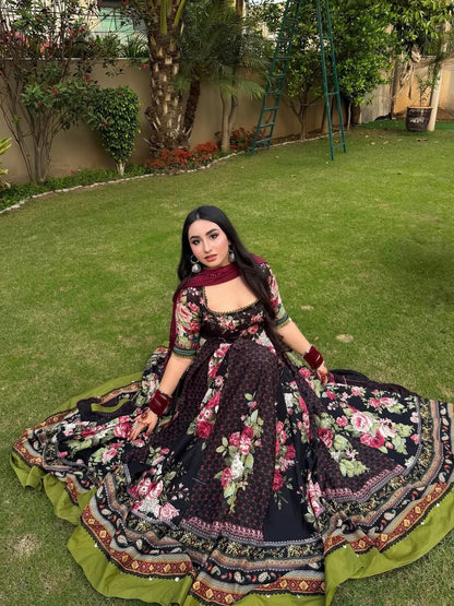 Zara Shahjahan Anarkali Festive Luxury Lawn – Best Seller