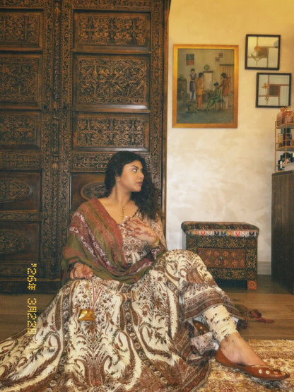 Zara Shahjahan Anarkali Festive Luxury Lawn- Best Seller