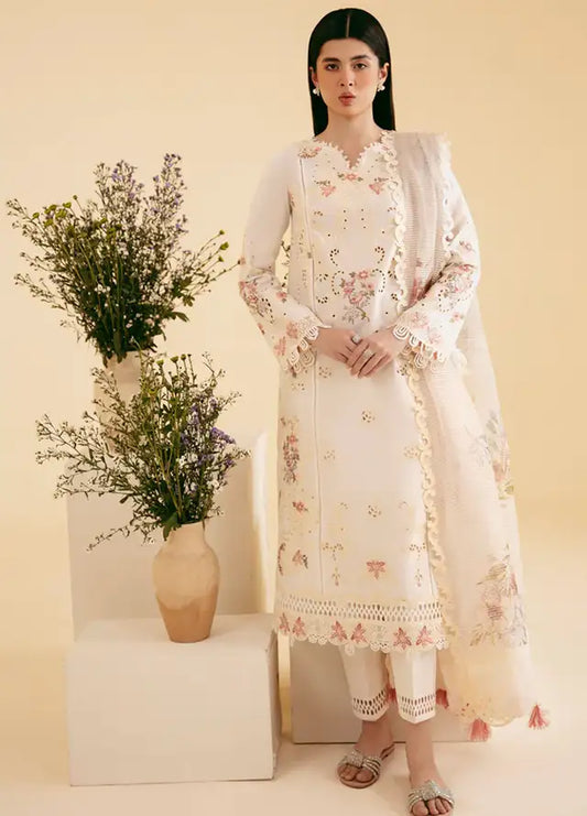 Qalamkar Unstitched Qlinekari Chikankari Lawn