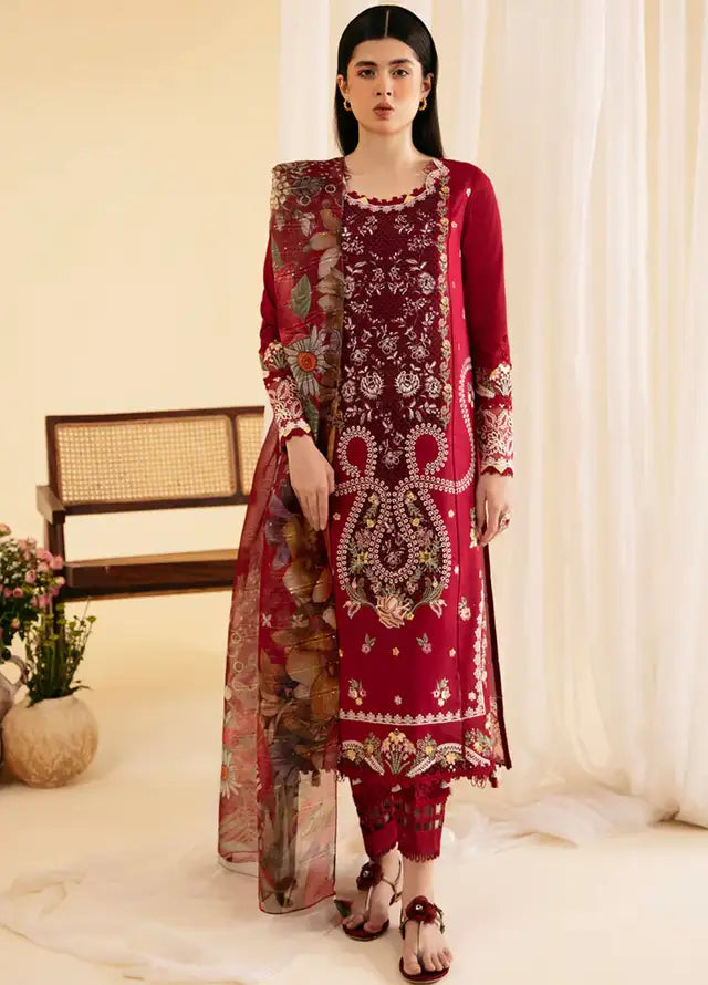 Qalamkar Qlinekari Chikankari Lawn