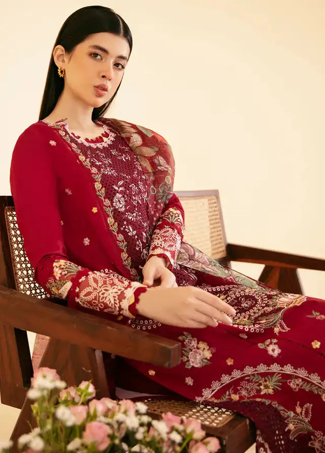 Qalamkar Qlinekari Chikankari Lawn