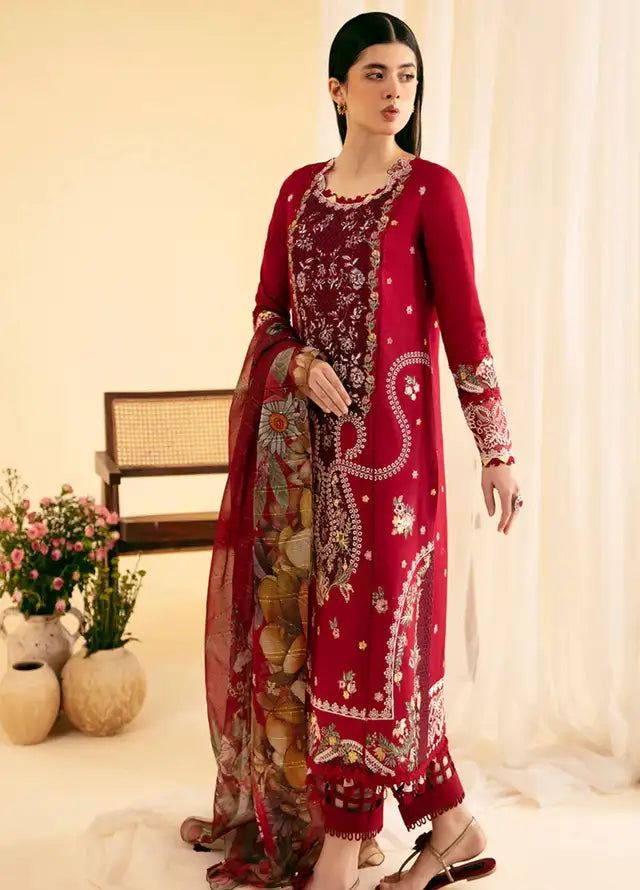 Qalamkar Qlinekari Chikankari Lawn