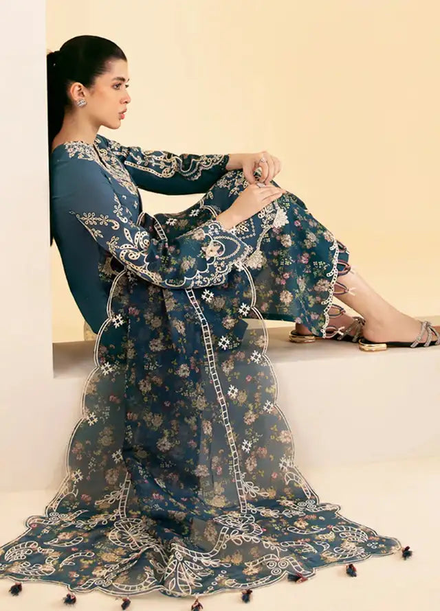 Qlinekari By Qalamkar Chikankari Lawn Suit