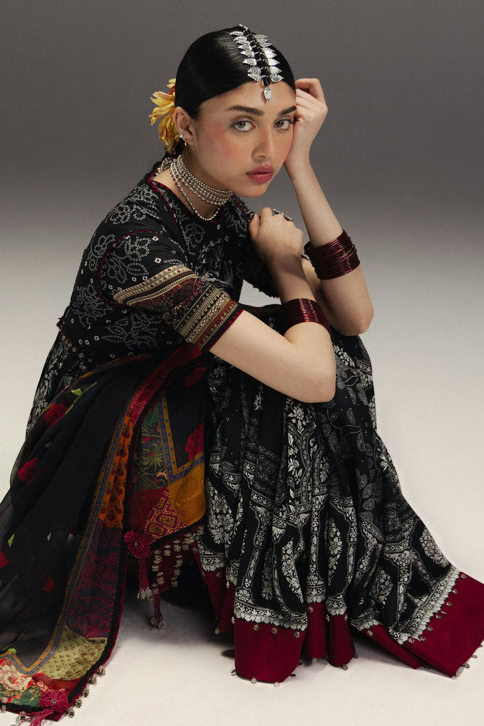 Zara Shahjahan Anarkali Festive Luxury Lawn-Best Seller