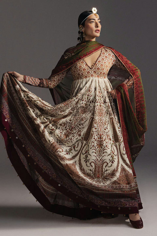 Zara Shahjahan Anarkali Festive Luxury Lawn- Best Seller