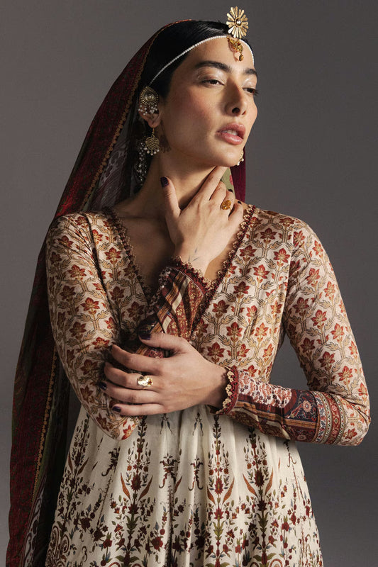 Zara Shahjahan Anarkali Festive Luxury Lawn- Best Seller