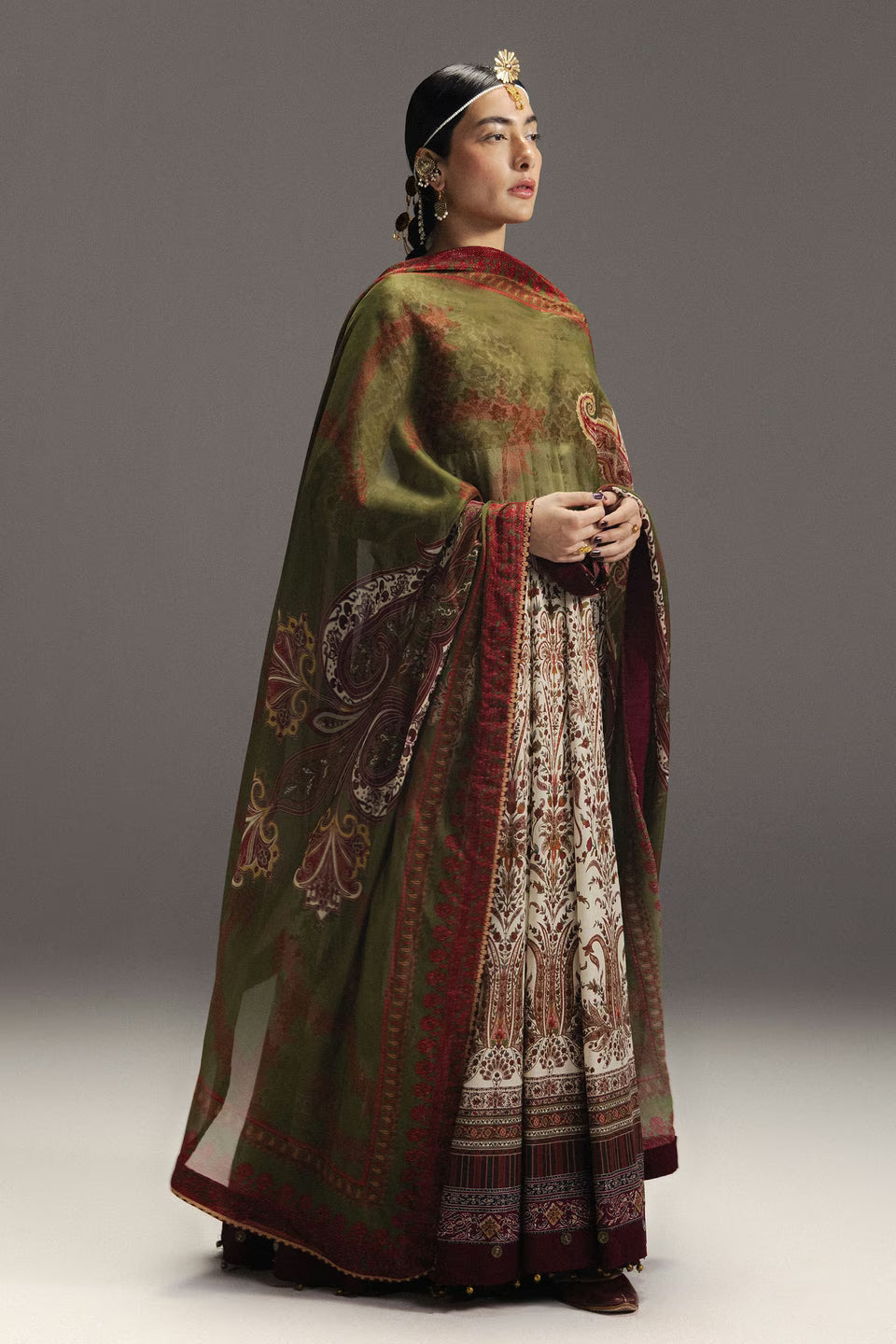 Zara Shahjahan Anarkali Festive Luxury Lawn- Best Seller